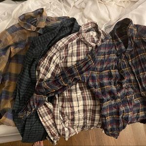 Bundle of XL/XXL/XLT flannel and cotton shirts JCrew and Patagonia